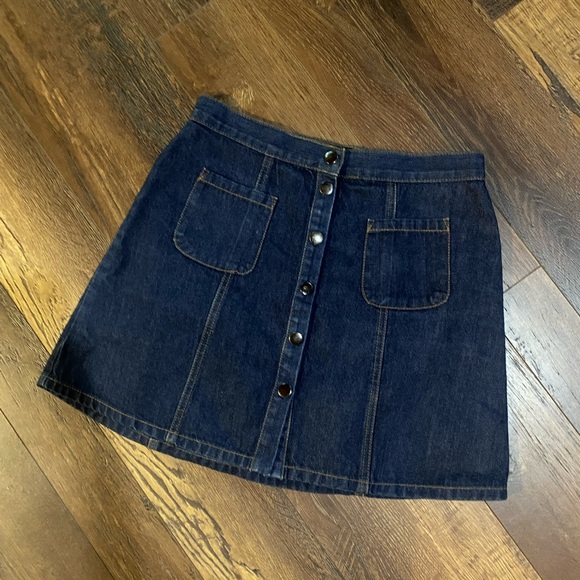 Urban Outfitters Denim Button-Front Skirt - Picture 1 of 6
